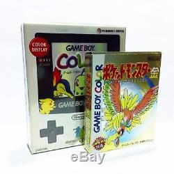 Pokemon Center Japan Exclusive Game Boy Color Model Cgb-001 + Pokemon Gold