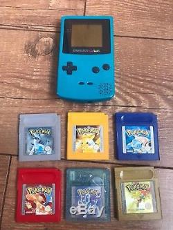 Pokemon Crystal, Gold, Silver, Red, Blue & Yellow + Gameboy Colour Console