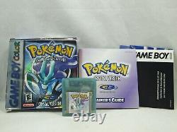 Pokemon Crystal (Nintendo Game Boy Color GBC) Tested Authentic COMPLETE CIB