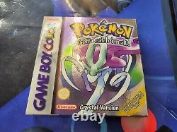 Pokemon Crystal Nintendo Gameboy color gbc Boxed with Inlay & instructions