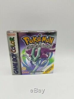Pokemon Crystal Version Gameboy 2001 un SEALED Rare Color CIB Case PAL European