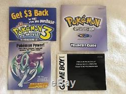 Pokemon Crystal Version (Nintendo Game Boy Color, 2001) CIB