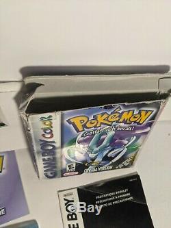 Pokemon Crystal Version (Nintendo Game Boy Color) Complete in Box Authentic GBC