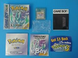 Pokemon Crystal Version (Nintendo Game Boy Color) Complete in Box - New Battery