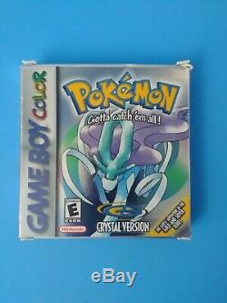 Pokemon Crystal Version (Nintendo Game Boy Color) Complete in Box - New Battery