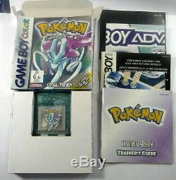 Pokemon Crystal Version Nintendo GameBoy Colour Complete Game Boy