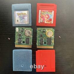 Pokemon Crystal and Red Box Gameboy Color Gbc CIB Manual Nintendo Authentic