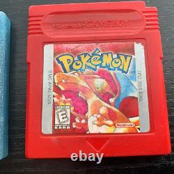 Pokemon Crystal and Red Box Gameboy Color Gbc CIB Manual Nintendo Authentic