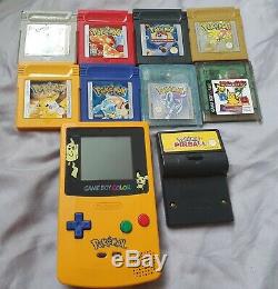 Pokemon Game boy color Limited Edition plus 9 pokemon games Great Condition