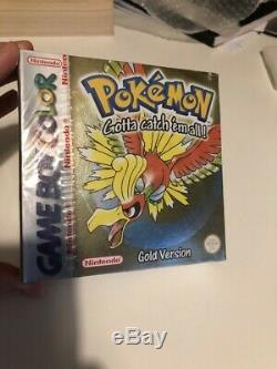 Pokemon Gold Brand New Factory Sealed GBC Gameboy Color Red Strip UK RARE