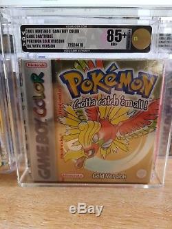 Pokemon Gold + GameBoy Color NEW SEALED 85+ VGA GOLD GRADED
