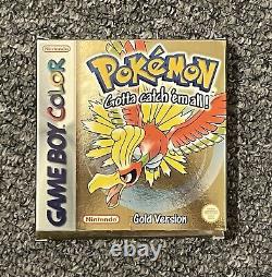 Pokemon Gold Gameboy Color Game with box and manual