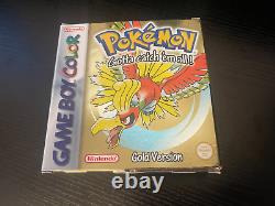 Pokemon Gold Gameboy Colour Game Tested and Working CIB Boxed Working Battery