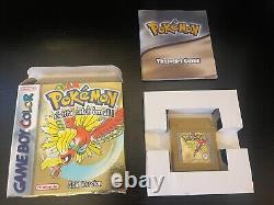 Pokemon Gold Gameboy Colour Game Tested and Working CIB Boxed Working Battery