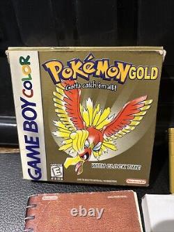 Pokemon Gold Nintendo Game Boy Color Boxed Manual Genuine Cart Working Battery