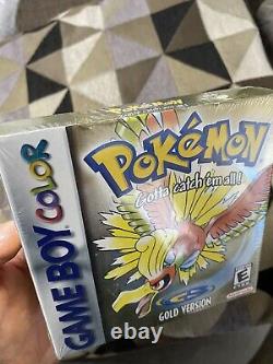 Pokemon Gold Version Gameboy Color Factory Sealed Dented Box Rare Trusted Seller