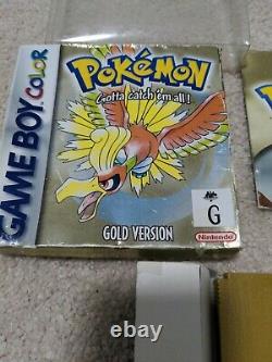 Pokemon Gold Version Gameboy Colour complete with manual AUS Release + protector