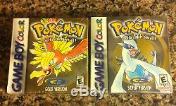 Pokemon Gold Version Silver Gameboy Color Nintendo GBC Lugia Ho oH Version HEart