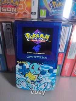 Pokemon Nintendo Gameboy Color Console GBC Q5 IPS Screen With Acrylic Case