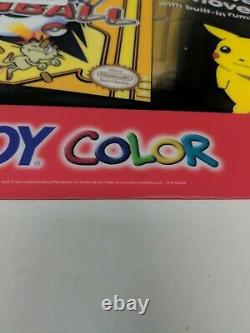 Pokemon Pinball Gameboy Color Counter Mat Sign Promo Store Display VTG Yellow