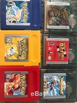 Pokémon Red + Blue + Yellow and Dragon Warrior 3 gameboy color lot