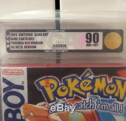 Pokemon Red Gameboy Colour New Red Strip Sealed VGA Graded Games Nintendo