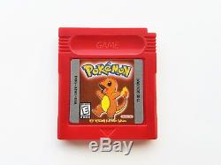 Pokemon Red Version FULL COLOR Custom Cart withCase (Nintendo Game Boy)