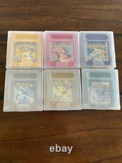 Pokemon Red+Yellow+Blue (Nintendo GameBoy) Gold+Silver+Crystal (Color) Authentic
