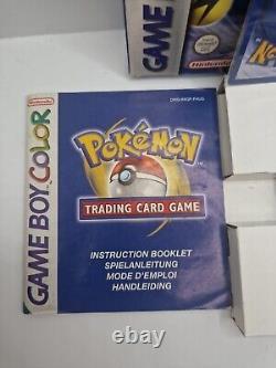 Pokémon Trading Card Game Gameboy Color Complete /W Meowth Promo Card PAL