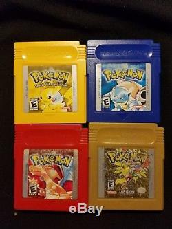 Pokemon Yellow Nintendo Gameboy Color Pokemon Yellow Blue Red & Gold Game Lot