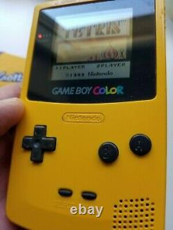 Pokemon Yellow Pikachu Version Nintendo Gameboy Color Handheld -with case
