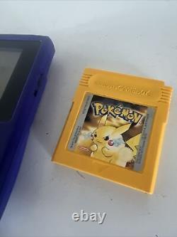 Purple Nintendo Game Boy Color Handheld Console Plus Pokémon Yellow