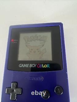 Purple Nintendo Game Boy Color Handheld Console Plus Pokémon Yellow