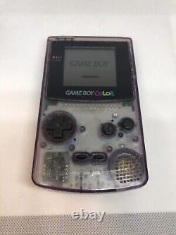 RARE 1998 Nintendo Game Boy Color / Colour CLEAR / TRANSPARENT PURPLE