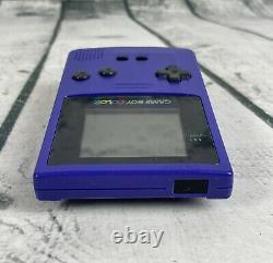 RARE Authentic Nintendo Game Boy Color CGB-001 Grape Purple CIB Japan GBC with Box