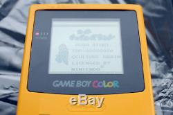 Rare Mint Yellow Nintendo Game Boy Color Cgb-001 In Box