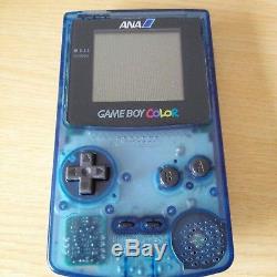 Rare Nintendo Game boy Color ANA Clear Blue Edition Boxed JAPAN F/S