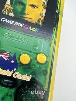 Rare Nintendo Transparent Green Gameboy Color Ozzie! Ozzie! Ozzie