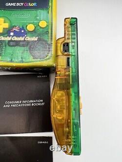 Rare Nintendo Transparent Green Gameboy Color Ozzie! Ozzie! Ozzie