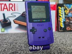 Reconditioned Nintendo Game Boy Gameboy Color Colour Grape & Battery Pack