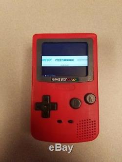 Red Game Boy Color Nano (modded Burger King Toy)