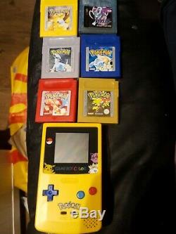 Refurbished Game Boy Color GBC Console With 6 genuine pokemon games