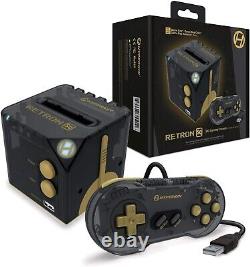 Retron-SQ Gaming Console For Game Boy/Color/Advance Black and Gold Hyperkin