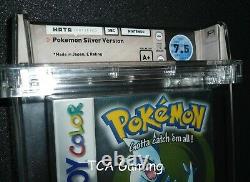 SEALED A+ GBC Silver Version WATA 7.5 First Party H-Seam Game Boy Color Pokemon