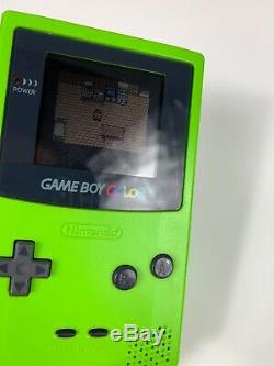 SHIPS SAME DAY Nintendo Game Boy Color Kiwi (Lime Green) Handheld System With Box
