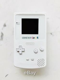 STUNNING ALL WHITE GAME BOY COLOR GameBoy + Backlight Touch Sensitive Brightness