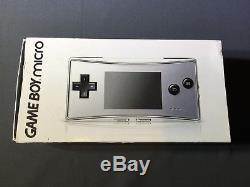 Silver Colored Nintendo Game Boy micro Handheld In Box
