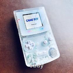 Stunning Transparent Clear Game Boy Color Custom Backlight Backlit Gameboy Tft