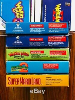 Super Mario Land 1 2 3 + WARIO TRILOGY Gameboy + Color Box Manual CIB Nintendo