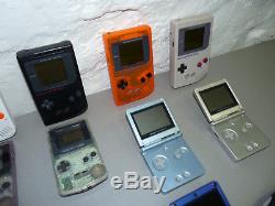 Superbe lot de 20 consoles Game Boy classic color advance SP AGS-101 Nintendo